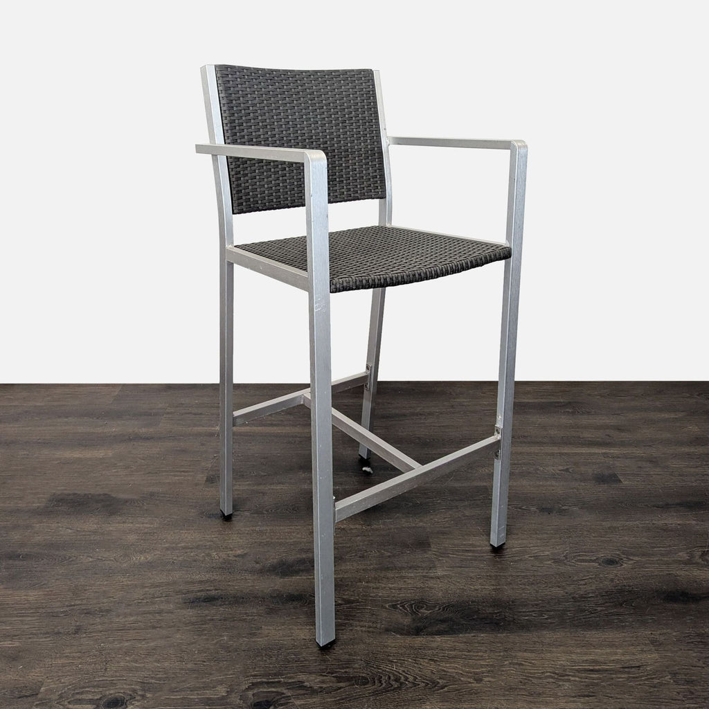 Christopher Knight Home Cape Coral Set of 4 Modern Wicker Bar Stools with Metal Frame