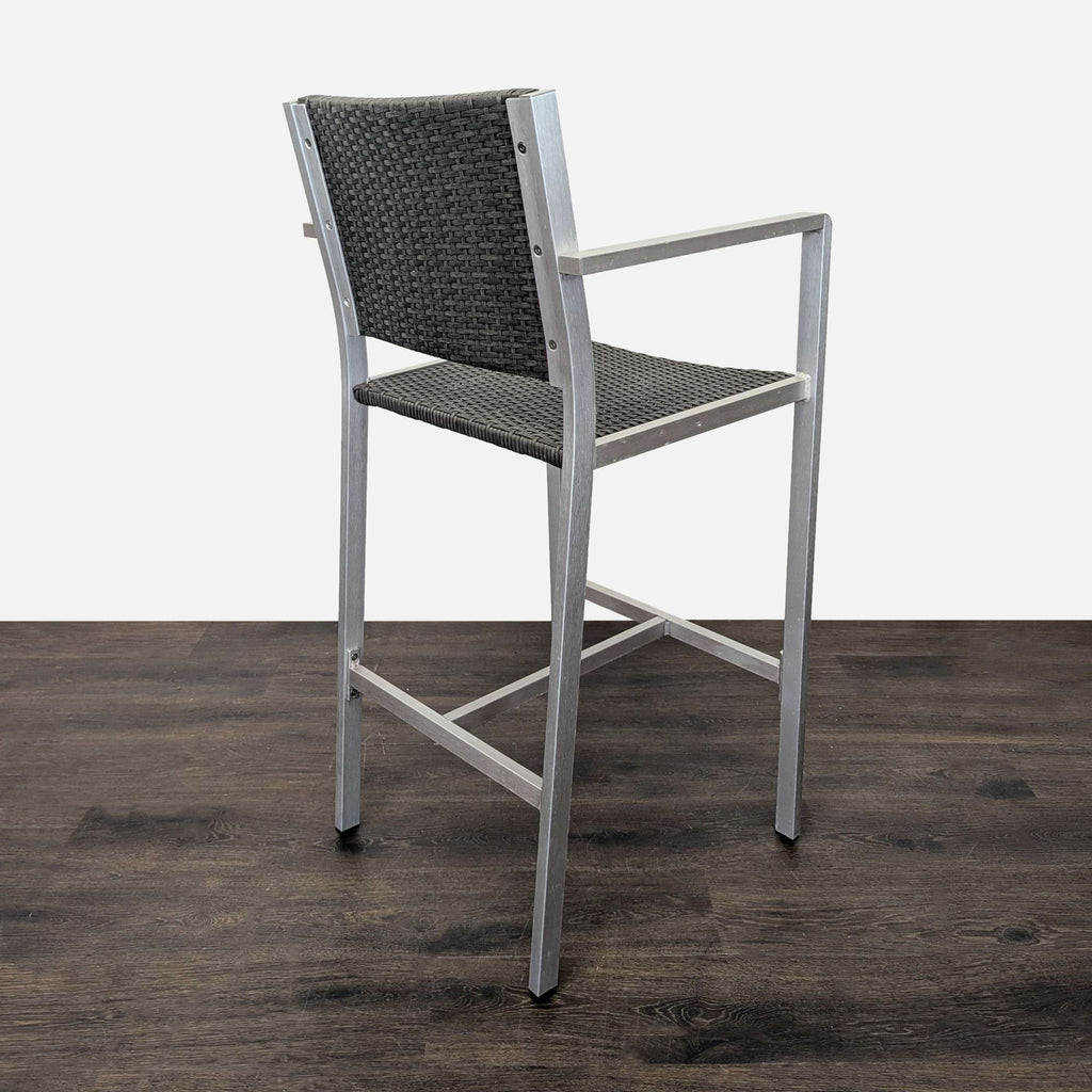 Christopher Knight Home Cape Coral Set of 4 Modern Wicker Bar Stools with Metal Frame