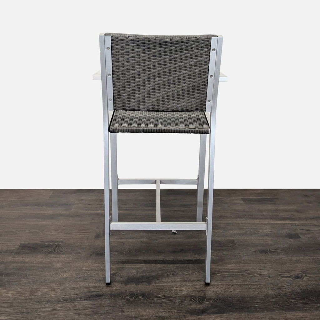 Christopher Knight Home Cape Coral Set of 4 Modern Wicker Bar Stools with Metal Frame