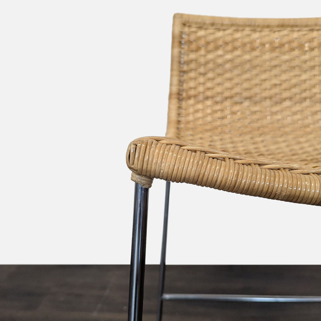 Set of Three Rattan Woven Counter/Bar Stools