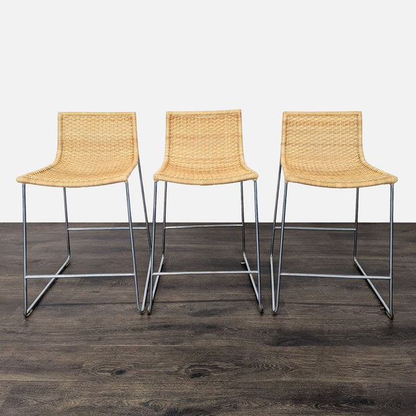 Minimalist metal frame bench with a simple, rectangular design from Stools, Ottomans & Benches.