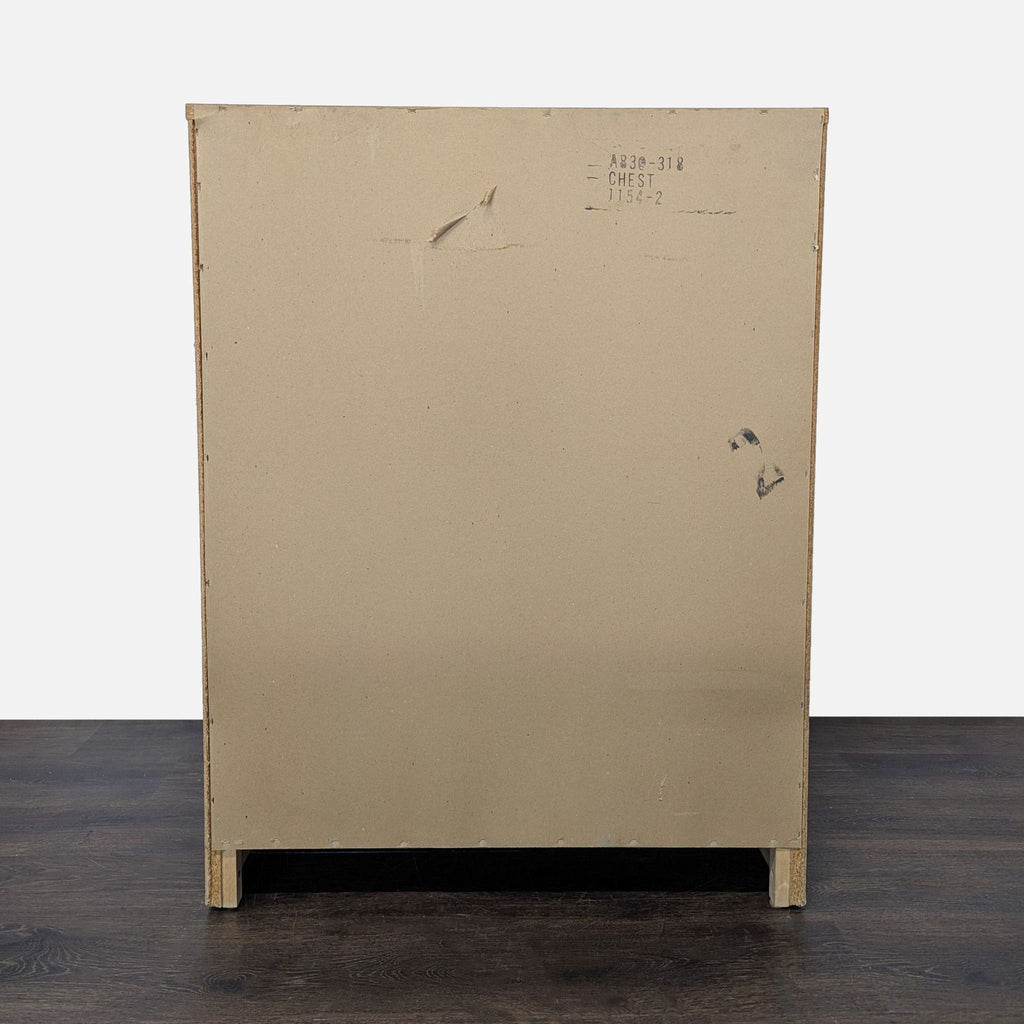 Classic 4-Drawer Wood Dresser with Silver Handles
