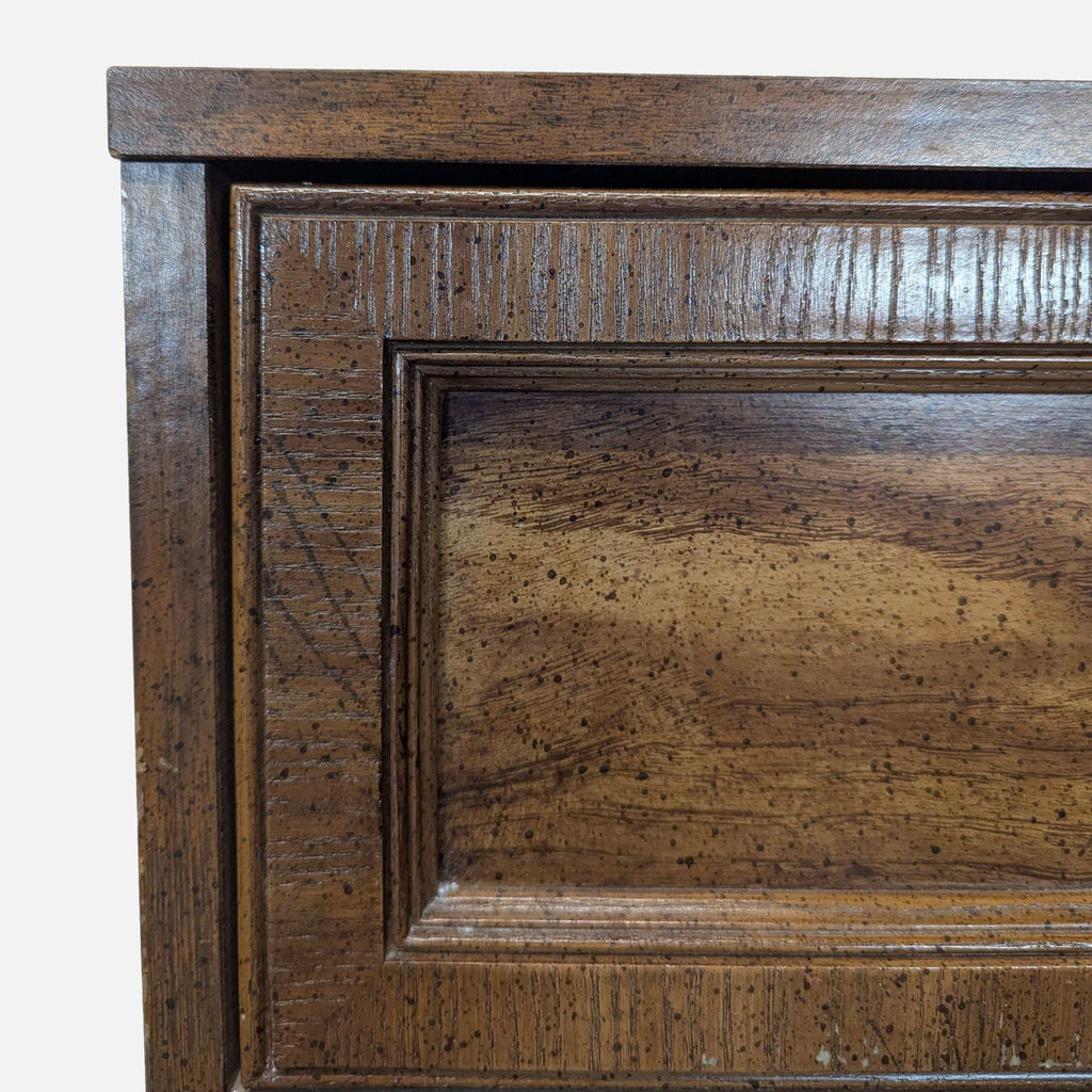 Classic 4-Drawer Wood Dresser with Silver Handles