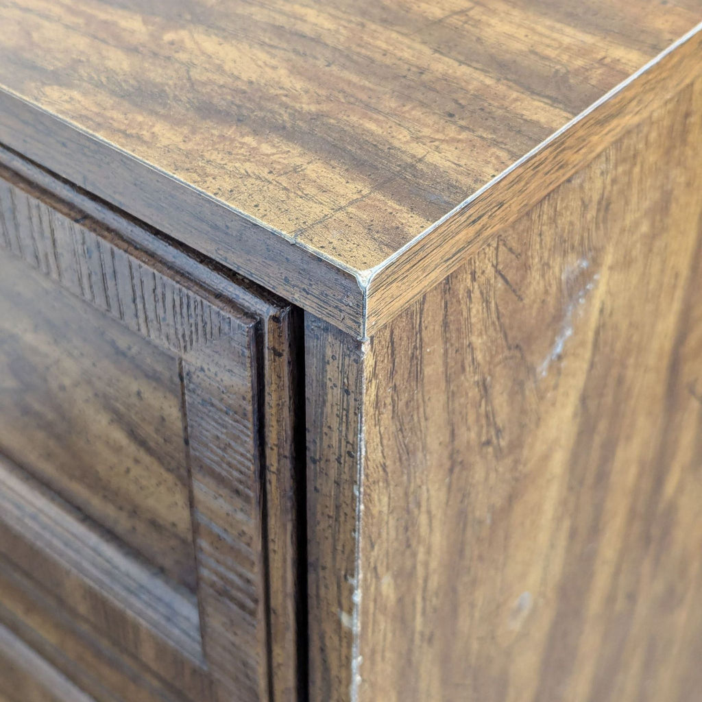 Classic 4-Drawer Wood Dresser with Silver Handles