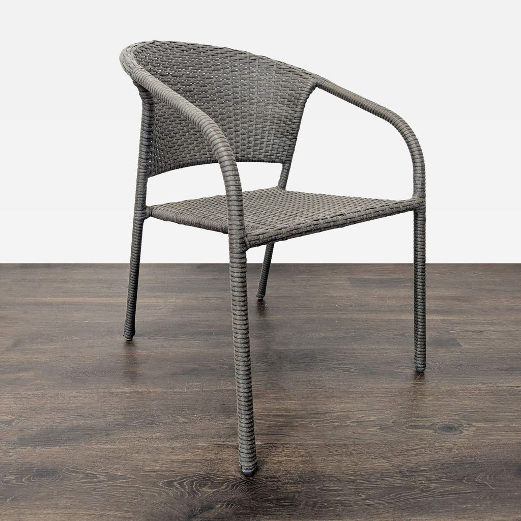 Set of 4 Woven Stackable Patio Chairs