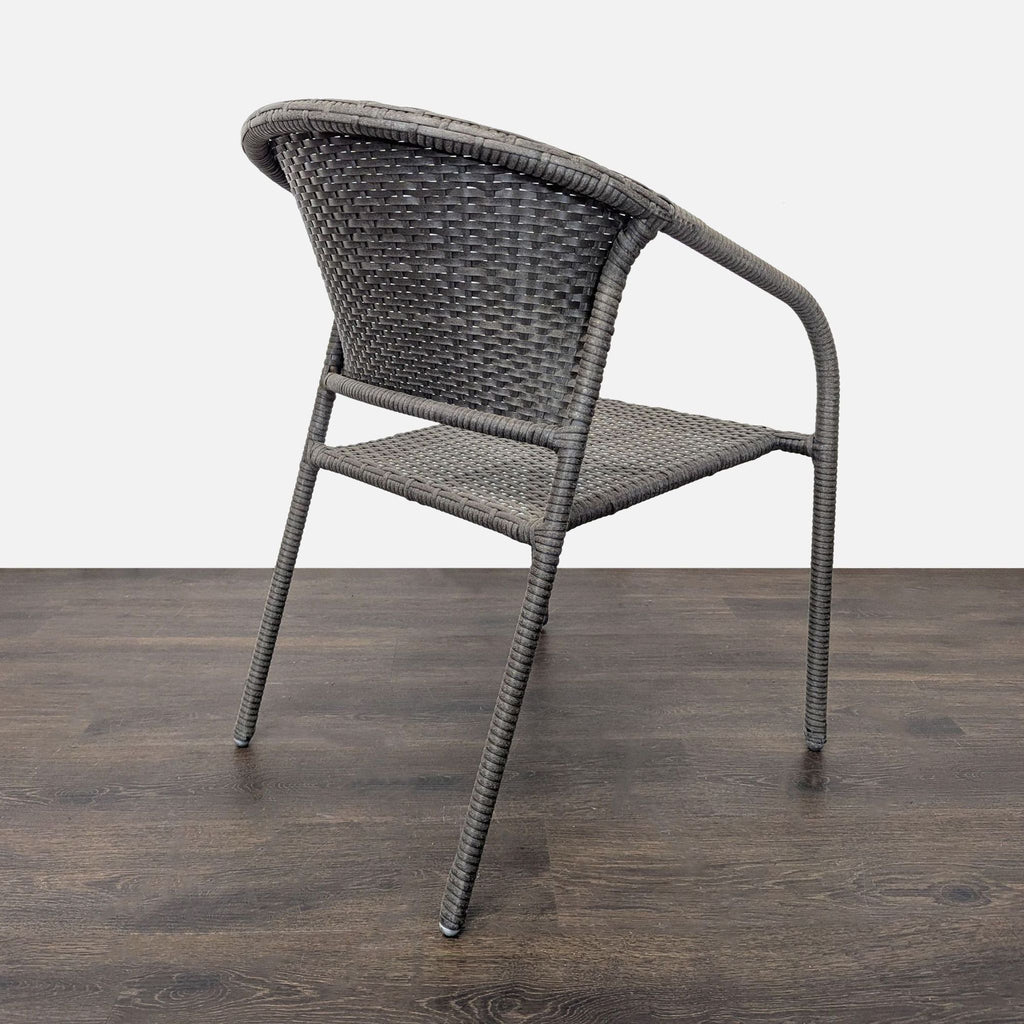 Set of 4 Woven Stackable Patio Chairs