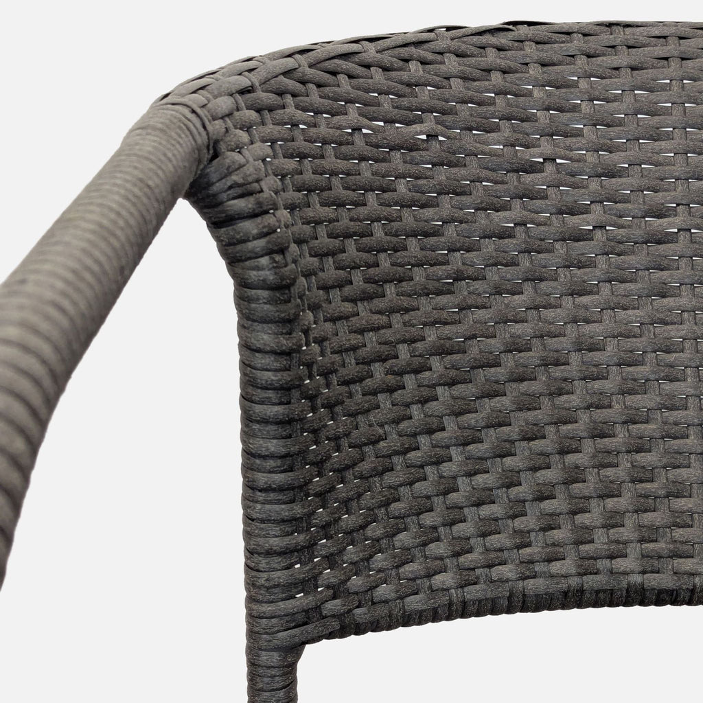 Set of 4 Woven Stackable Patio Chairs