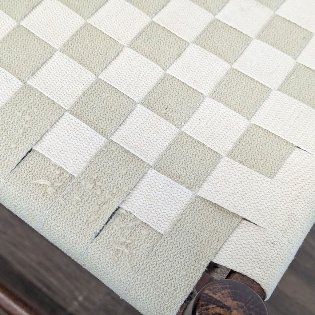 Wood Bench with Webbing Top