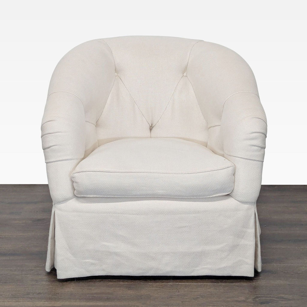 Marco San Francisco Swivel Lounge Chair with Tufted Back and Skirted Base - Accepted Offer (32.58% discount)
