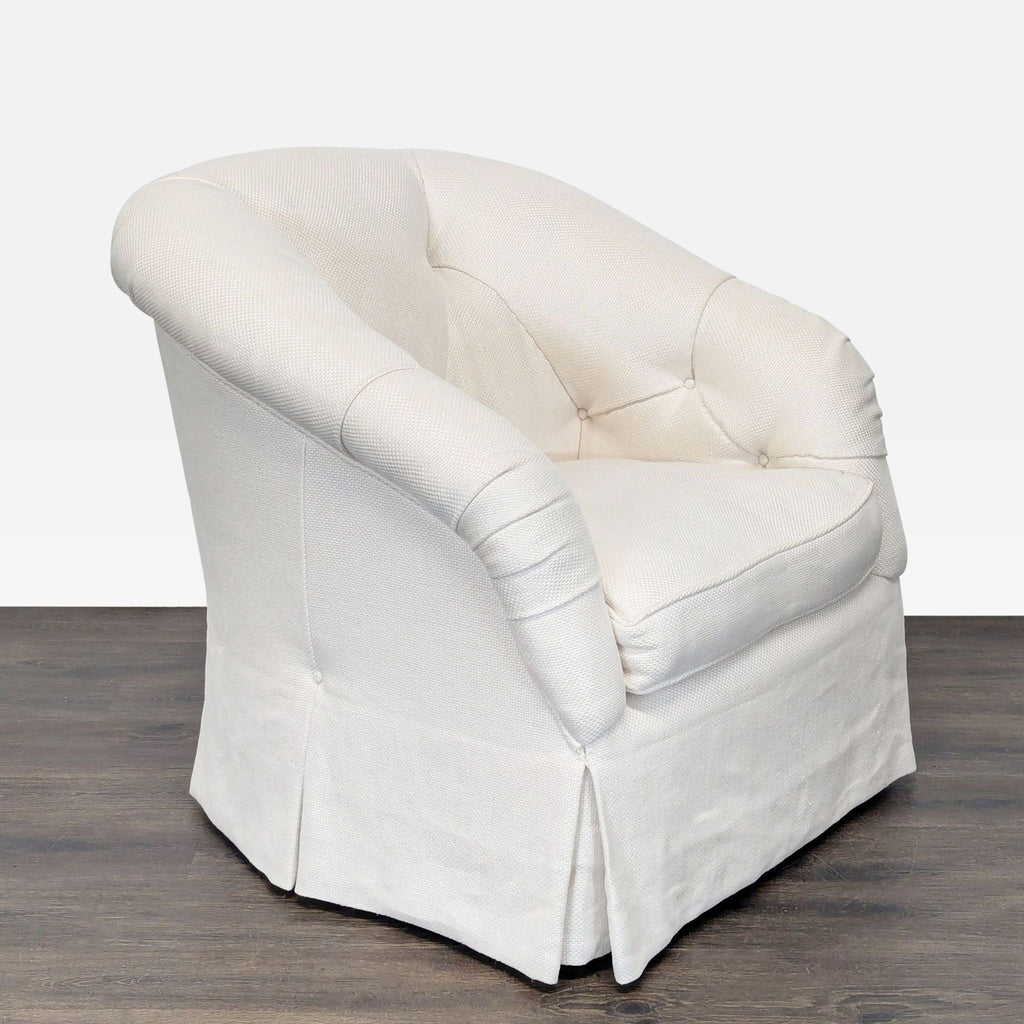 Marco San Francisco Swivel Lounge Chair with Tufted Back and Skirted Base - Accepted Offer (32.58% discount)