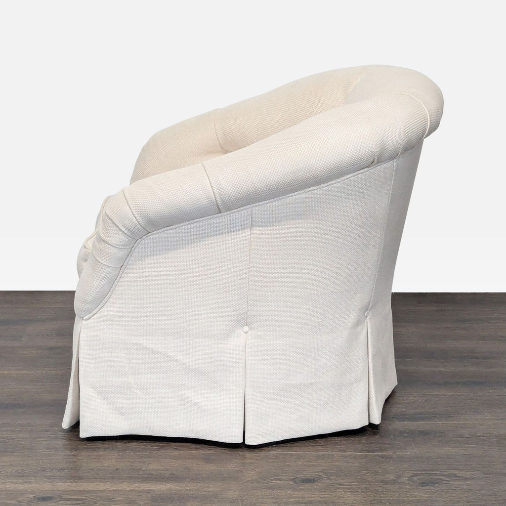 Marco San Francisco Swivel Lounge Chair with Tufted Back and Skirted Base - Accepted Offer (32.58% discount)