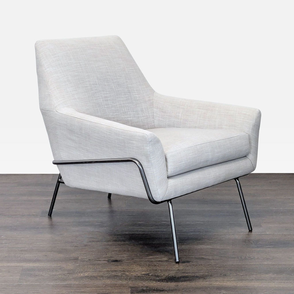 West Elm Contemporary  Lounge Accent Chair in Oatmeal Upholstery - Accepted Offer (32.14% discount)