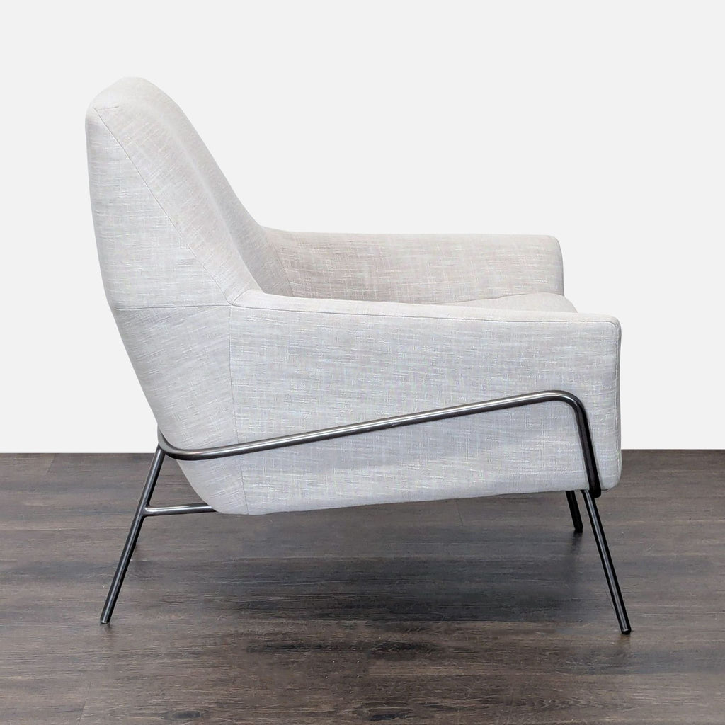 West Elm Contemporary  Lounge Accent Chair in Oatmeal Upholstery - Accepted Offer (32.14% discount)