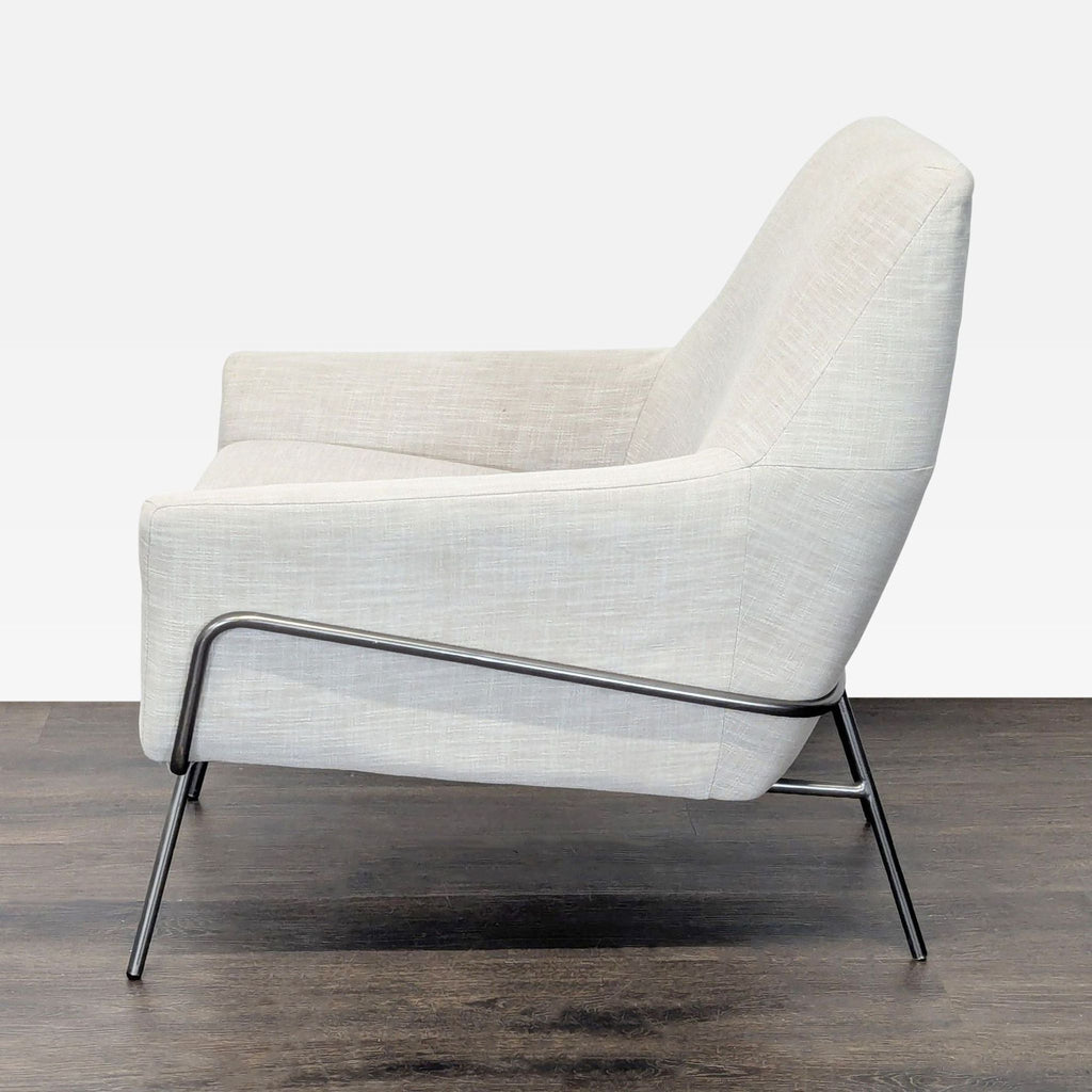 West Elm Contemporary  Lounge Accent Chair in Oatmeal Upholstery - Accepted Offer (32.14% discount)