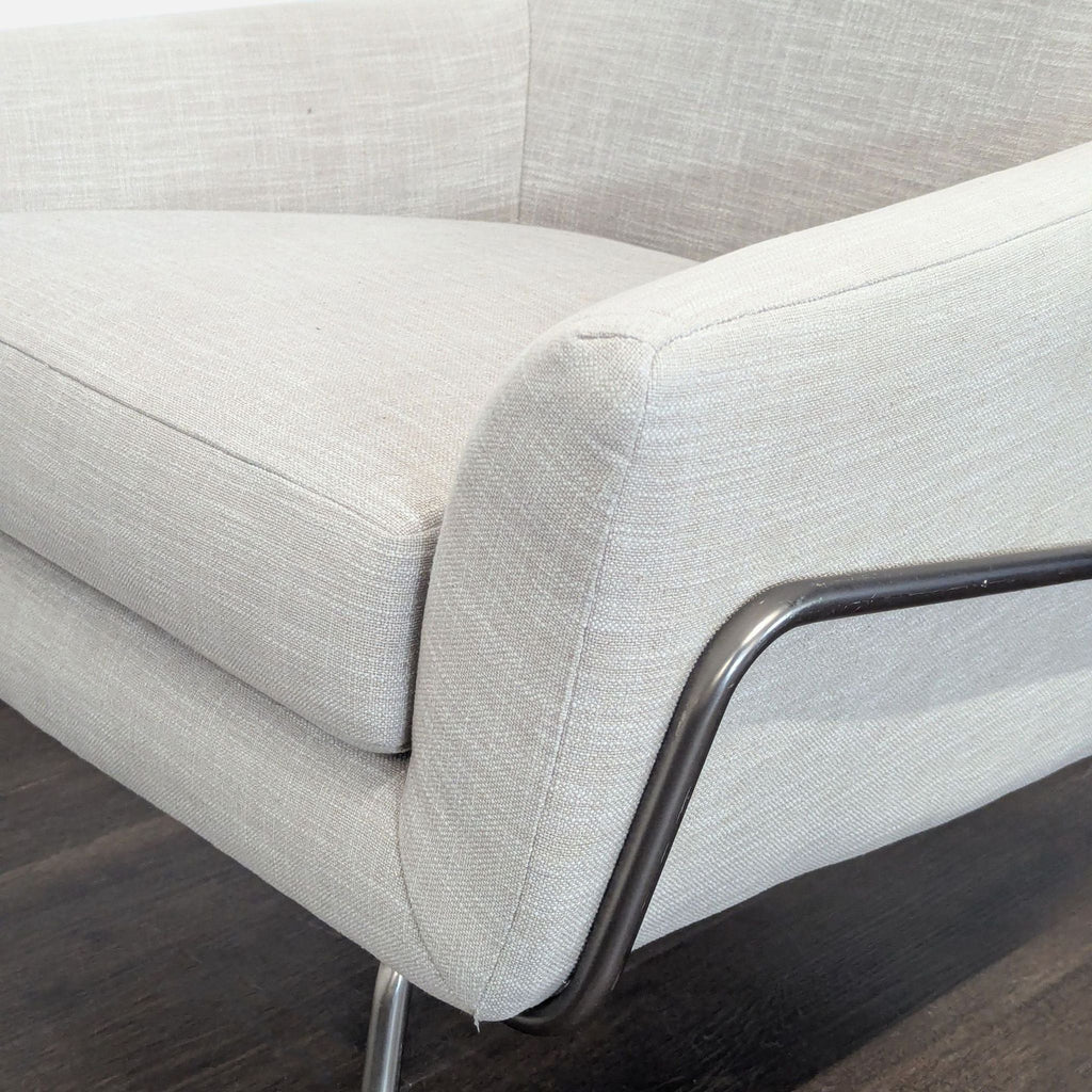 West Elm Contemporary  Lounge Accent Chair in Oatmeal Upholstery - Accepted Offer (32.14% discount)