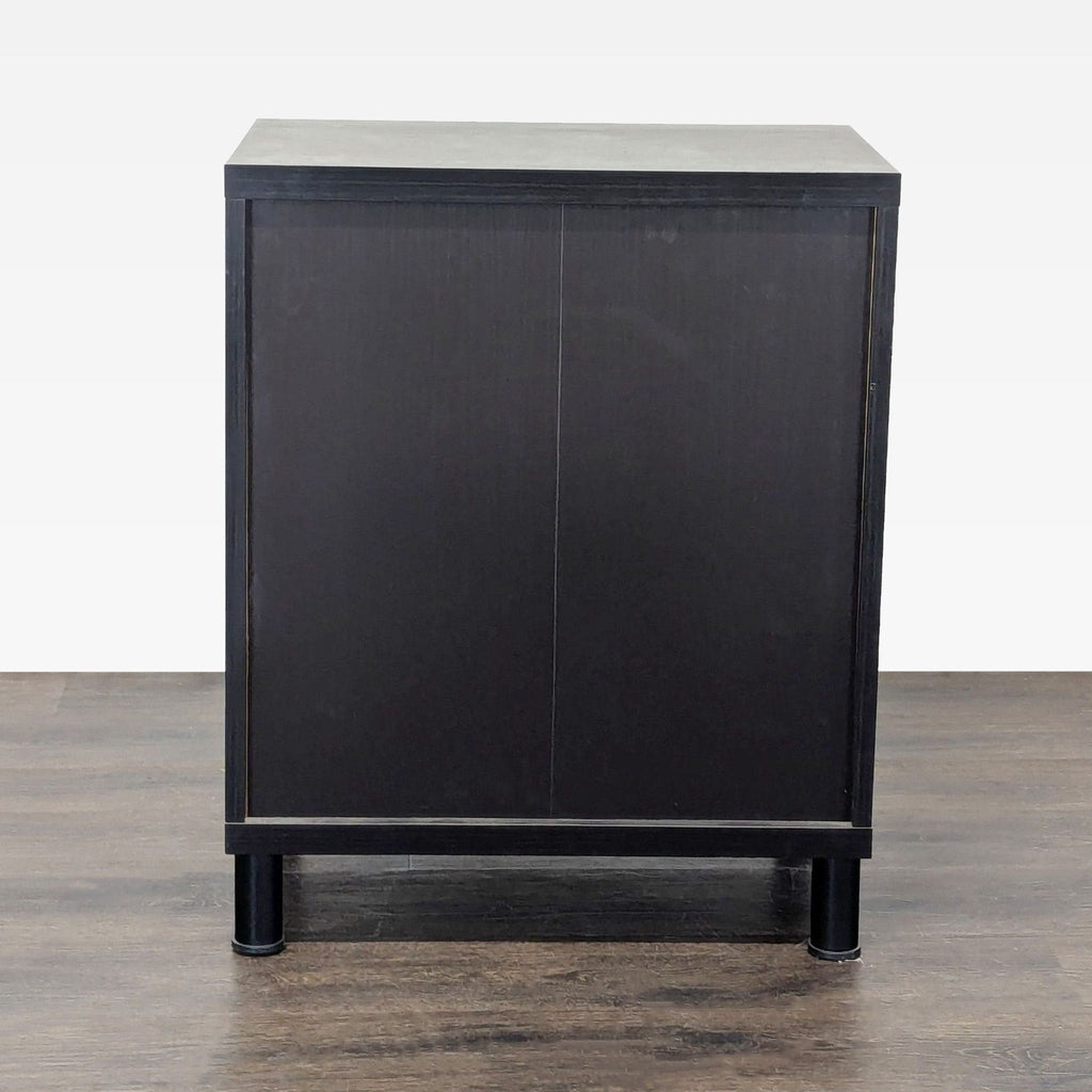 Three Shelf Nightstand with Cabinet Doors
