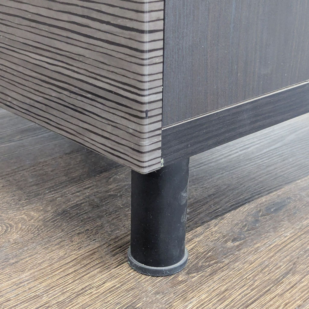 Three Shelf Nightstand with Cabinet Doors