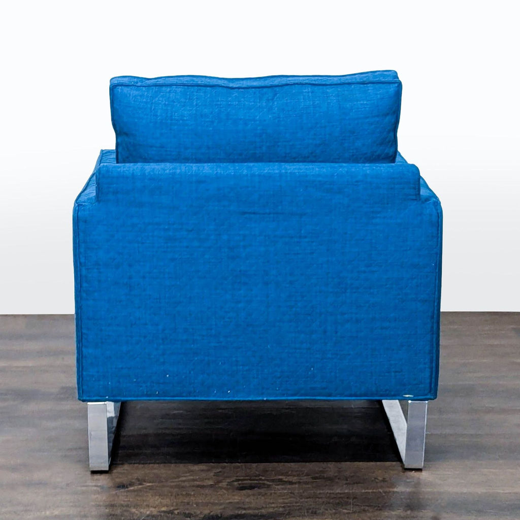 Ikea Modern Blue Lounge Chair with Metal Legs - Accepted Offer (33.33% discount)