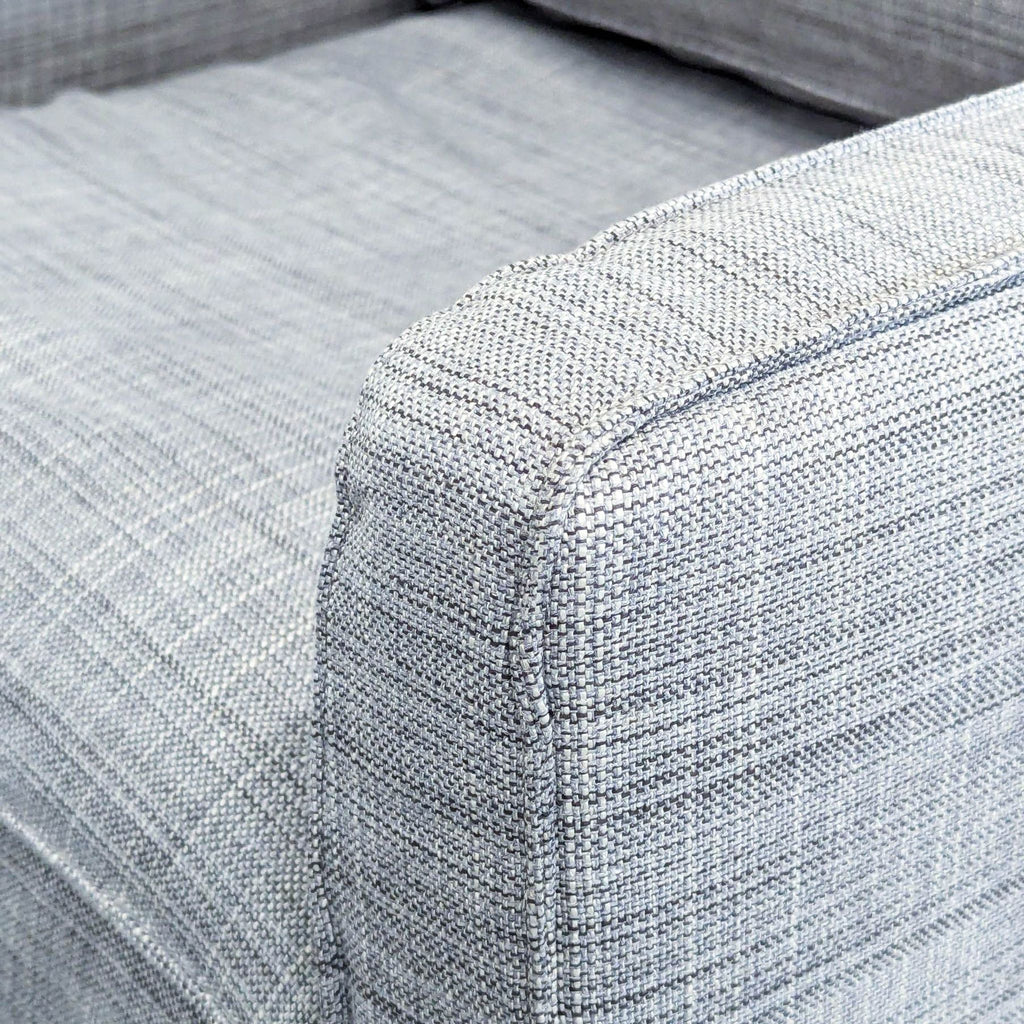 Ikea Lounge Chair with Metal Legs - Modern Gray Fabric