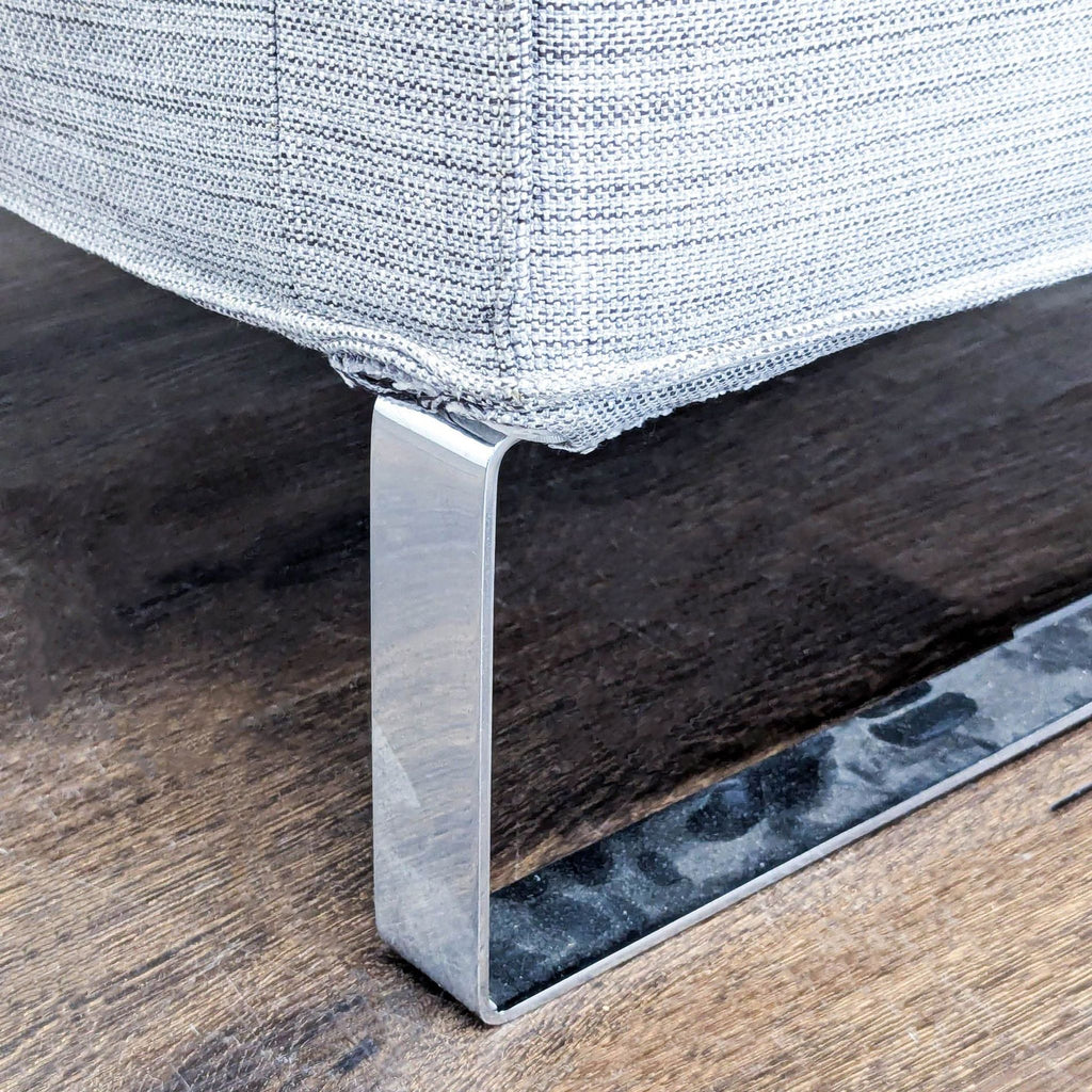 Ikea Lounge Chair with Metal Legs - Modern Gray Fabric