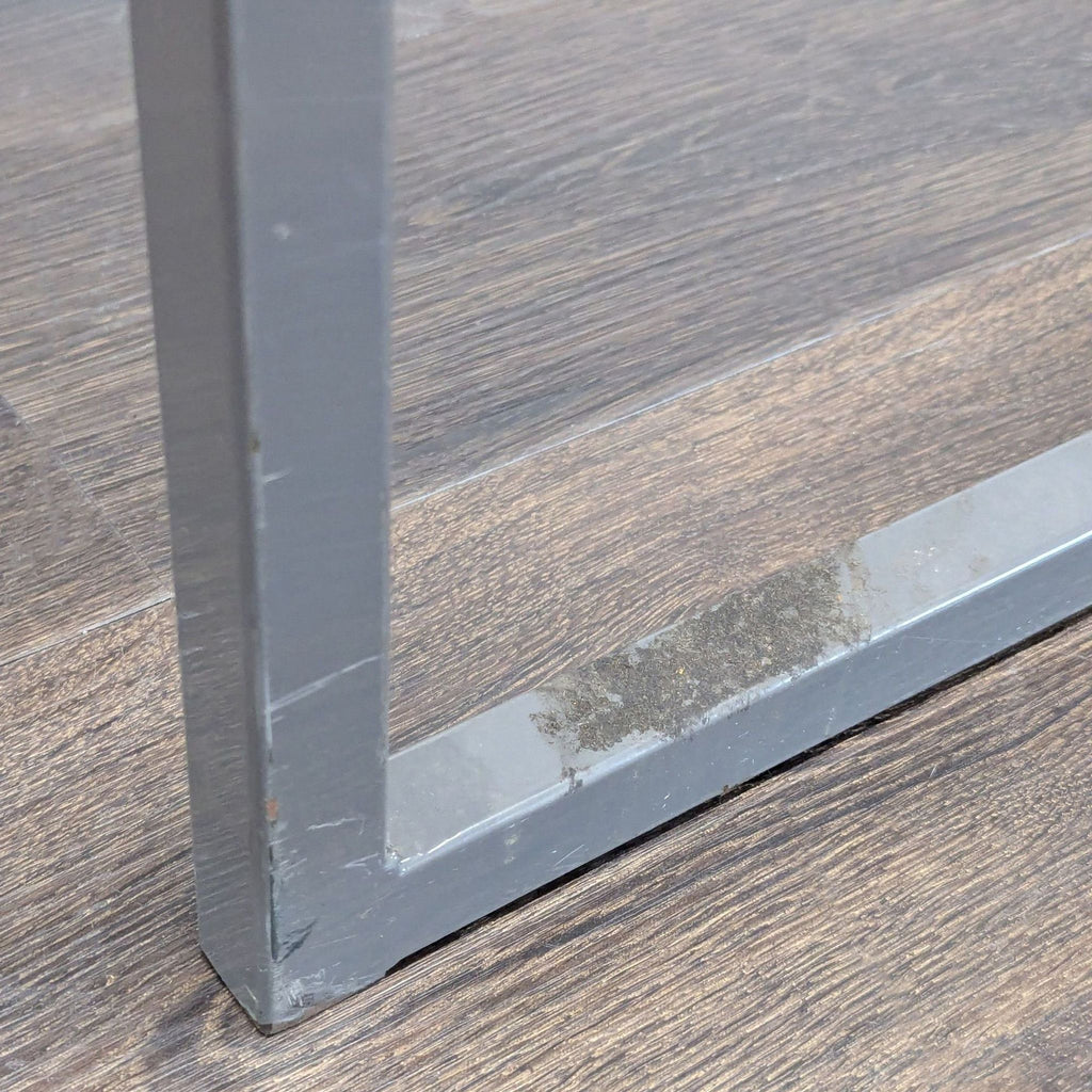 Ikea Bestå Modern Gray Desk with Metal Frame and Dual Drawers