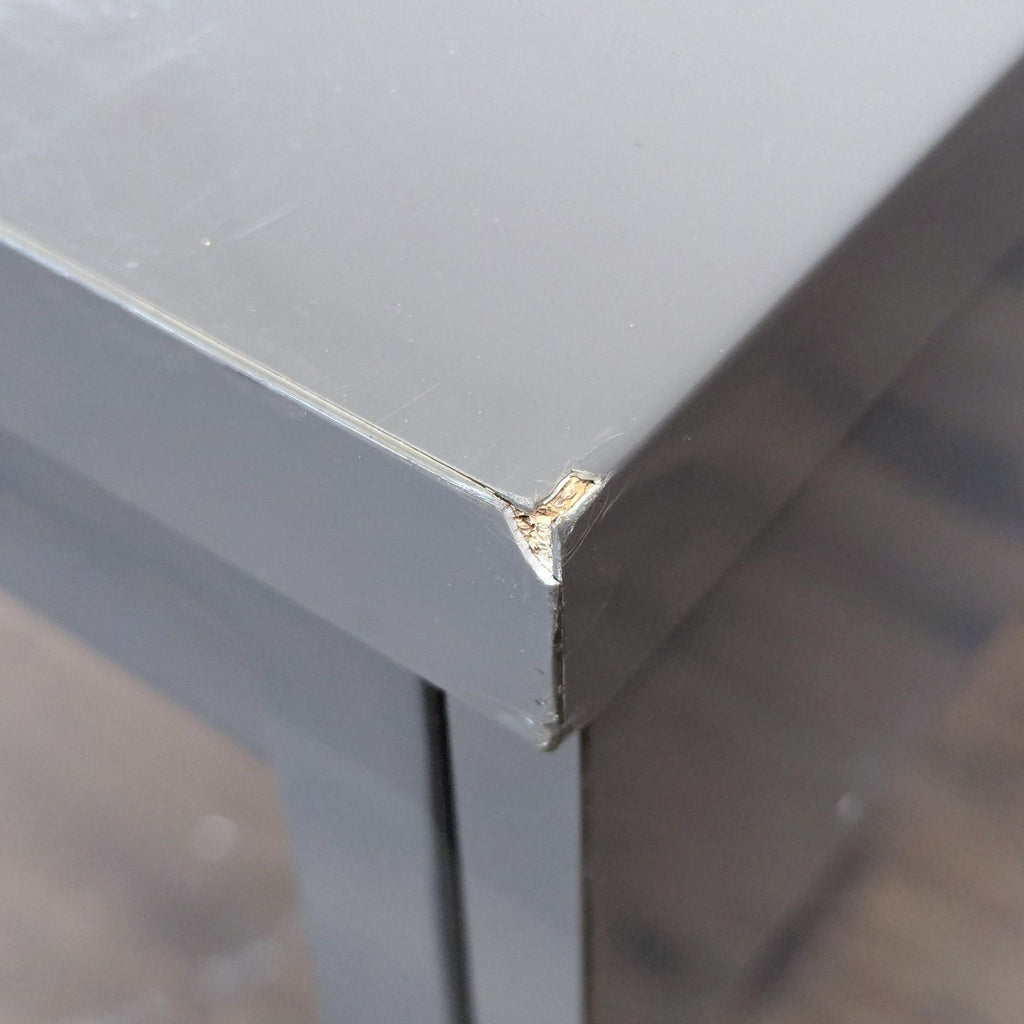 Ikea Bestå Modern Gray Desk with Metal Frame and Dual Drawers