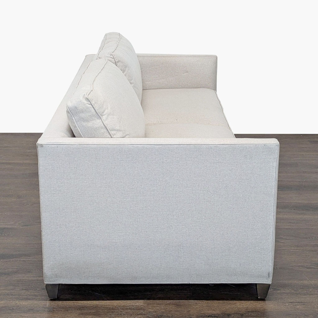 Crate & Barrel 3-Seat Modern Light Cream Sofa