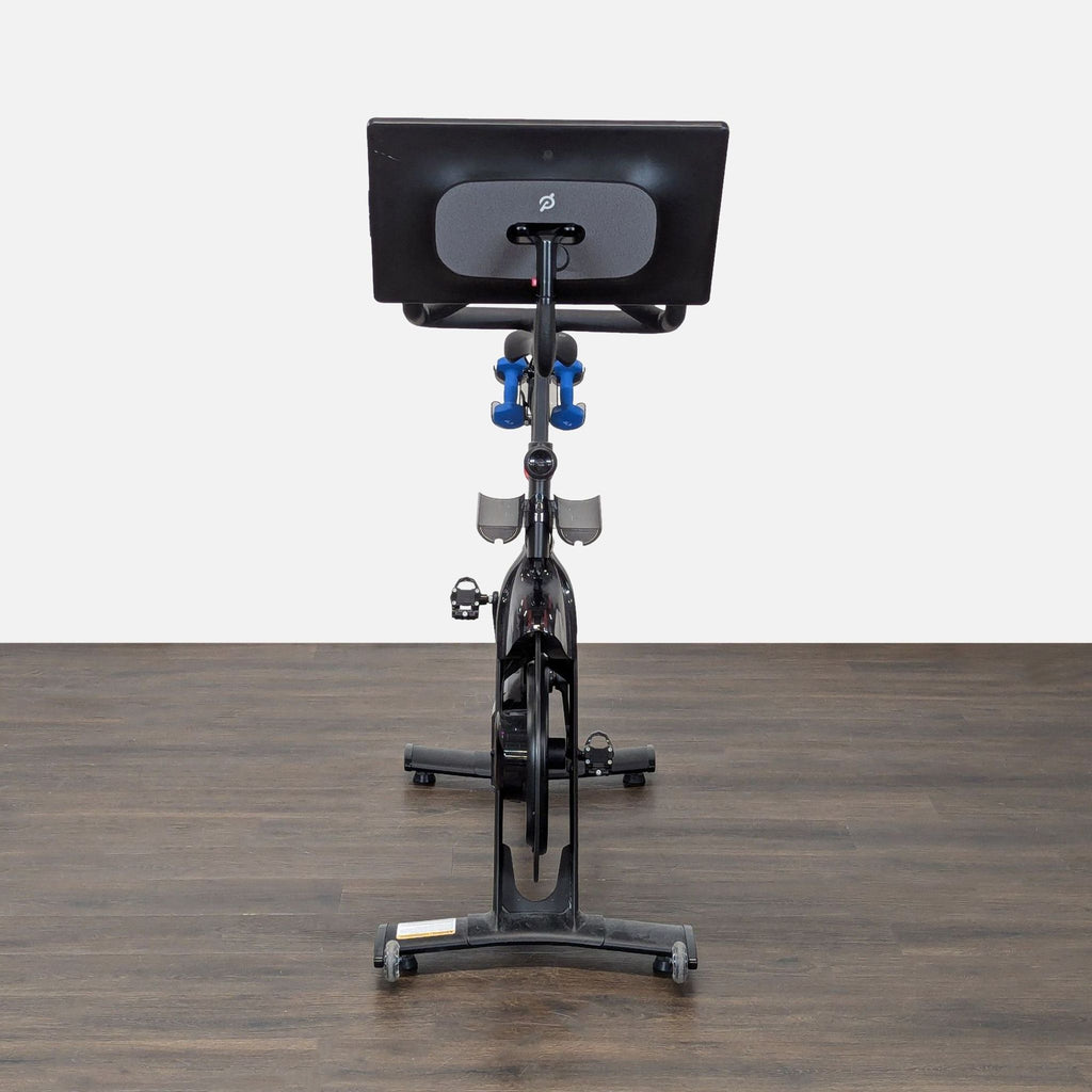 Peloton Exercise Bike with Touchscreen and Dumbbells - Gym Equipment