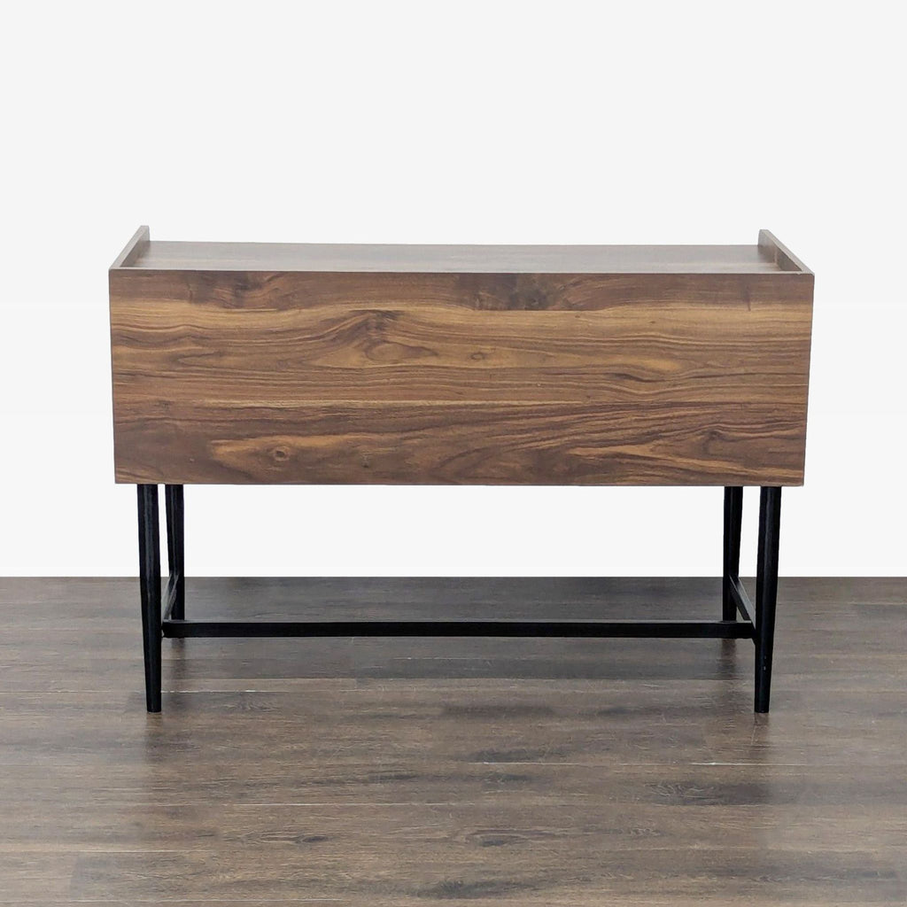 Sauder Modern Two-Tone Desk with Drawer and Cabinet Storage