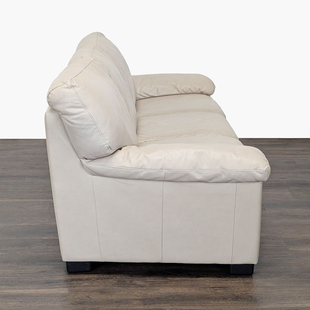 Italsofa 3-Seat Sofa in Beige Leather
