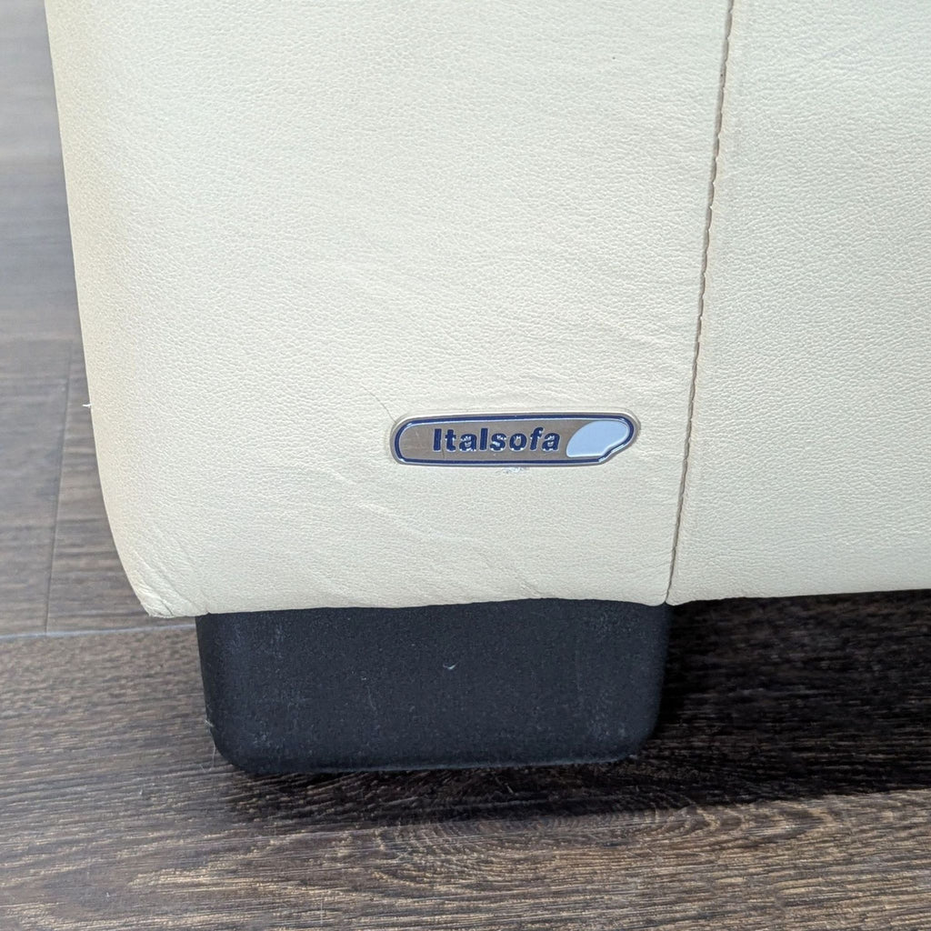 Italsofa 3-Seat Sofa in Beige Leather