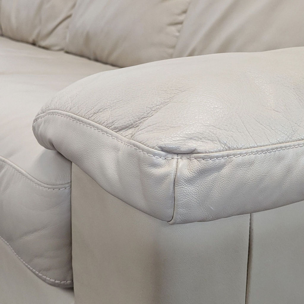 Italsofa 3-Seat Sofa in Beige Leather