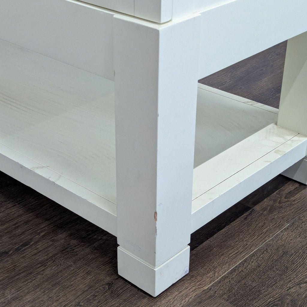 Two Drawer Storage Chest with Shelf
