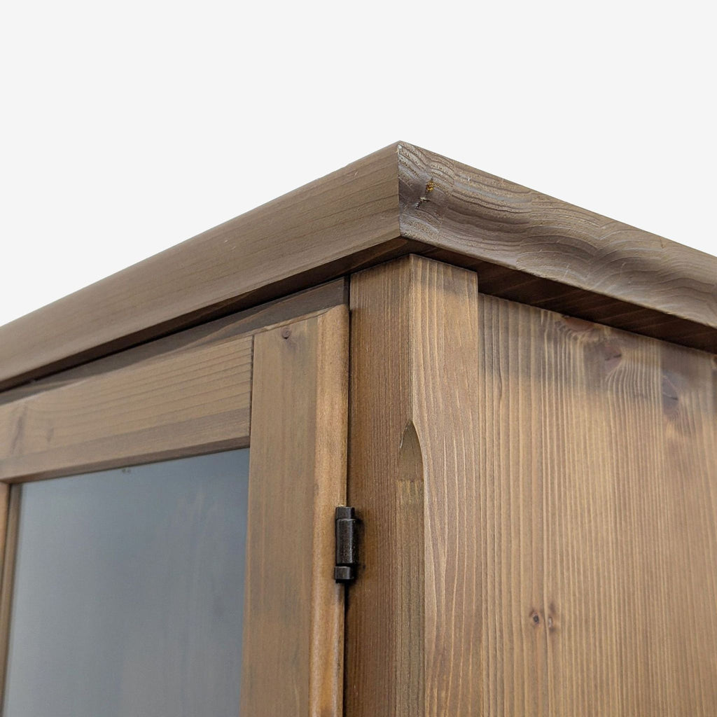 Glass Door Cabinet with Interior Shelving