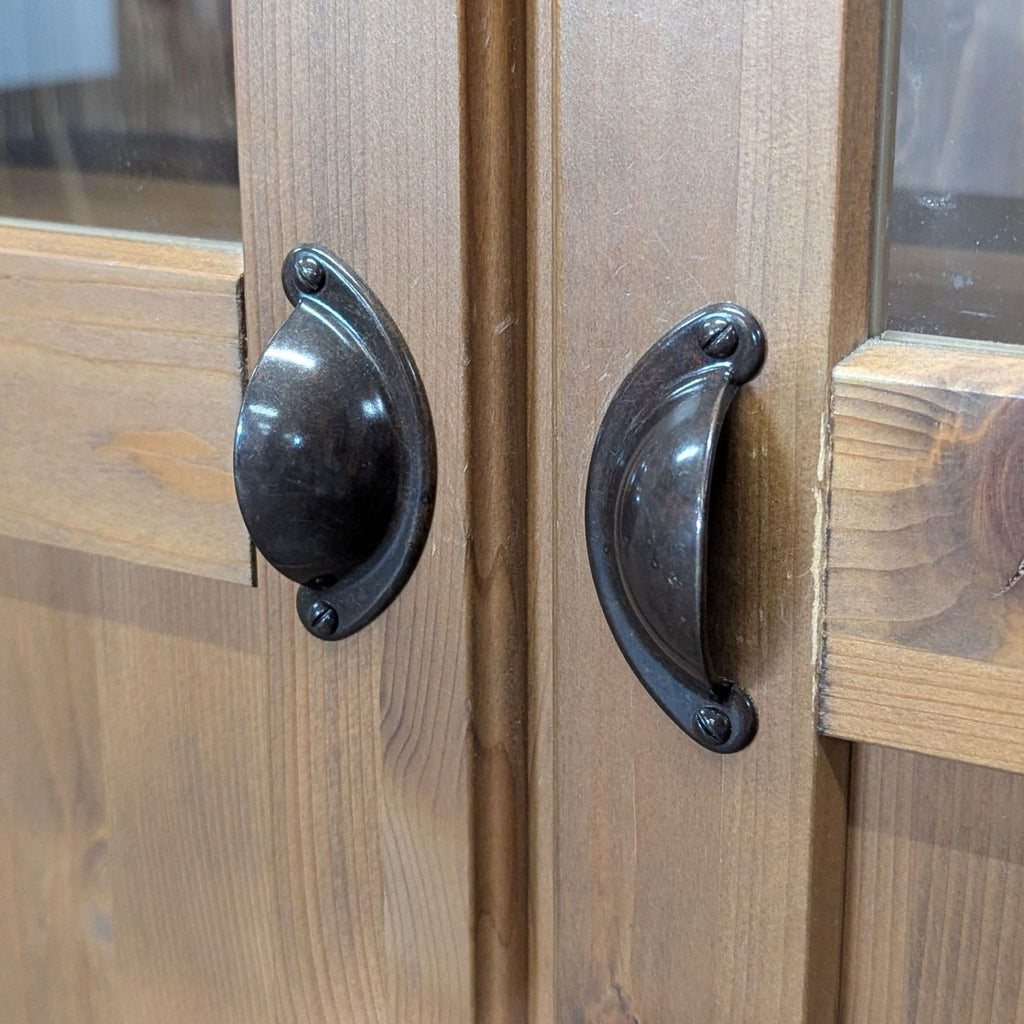Glass Door Cabinet with Interior Shelving