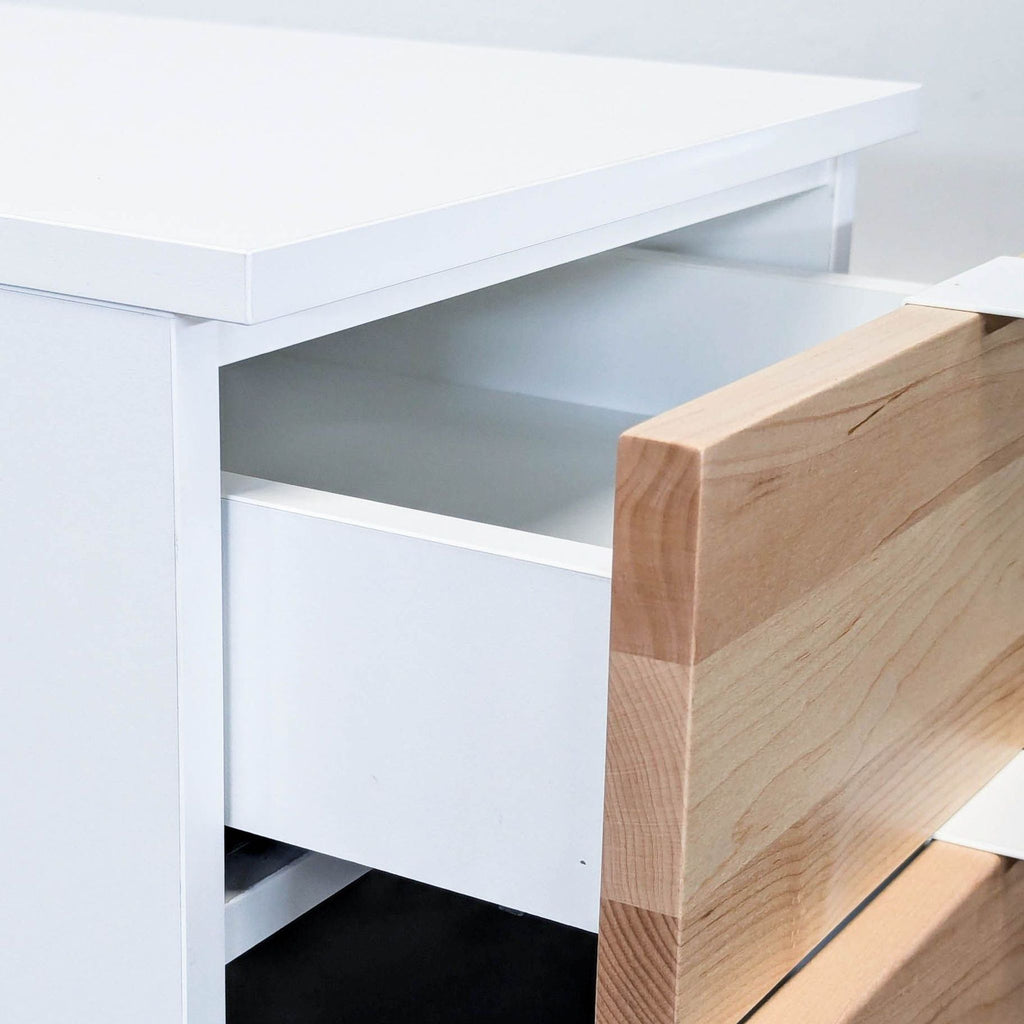 Modern 2-Drawer Mobile Office Cabinet with Lock and Wheels