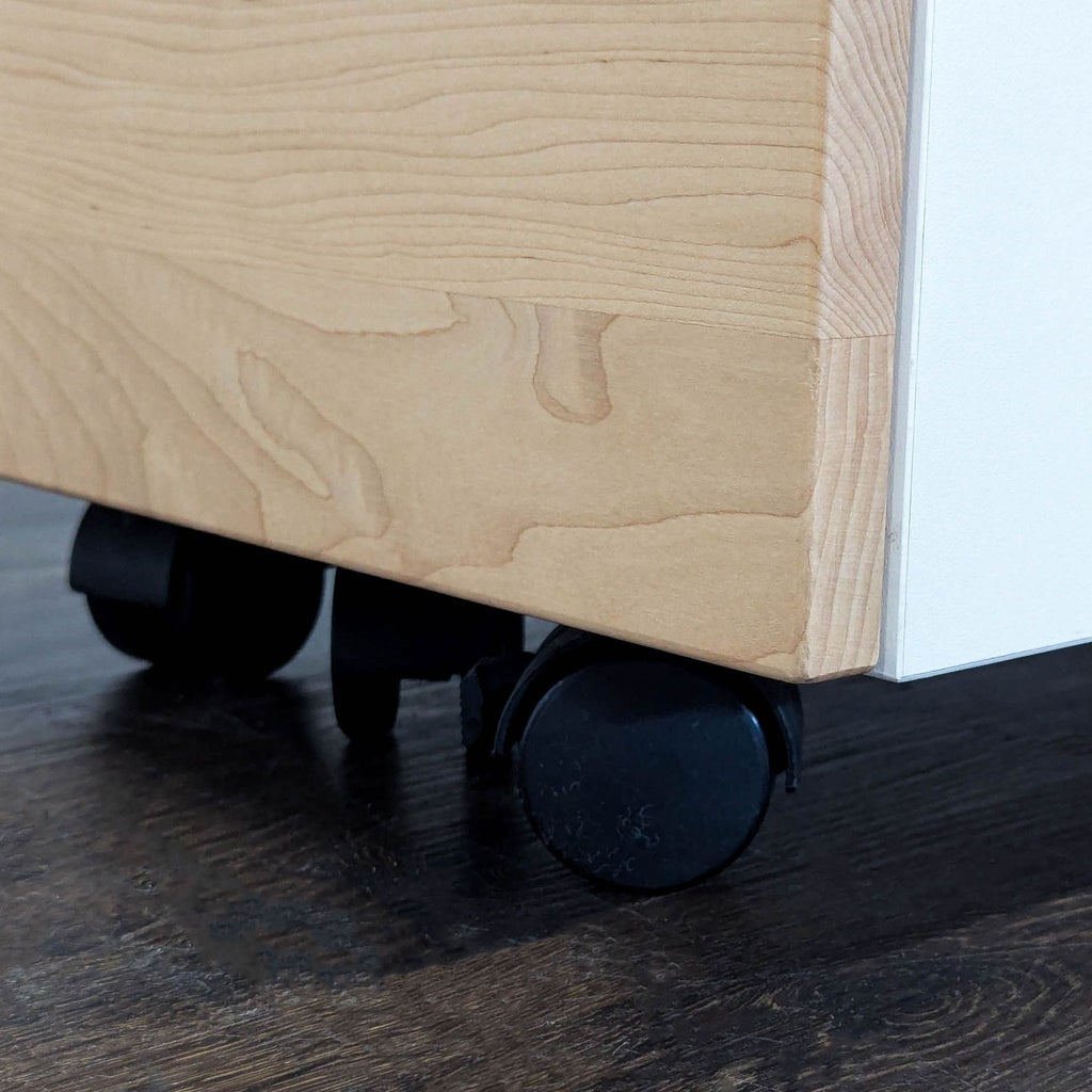Modern 2-Drawer Mobile Office Cabinet with Lock and Wheels
