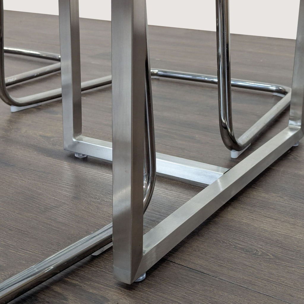 Modern Glass Dining Set with 4 IKEA Tobias Clear Acrylic Chairs and Metal Frame - Accepted Offer (25.00% discount)