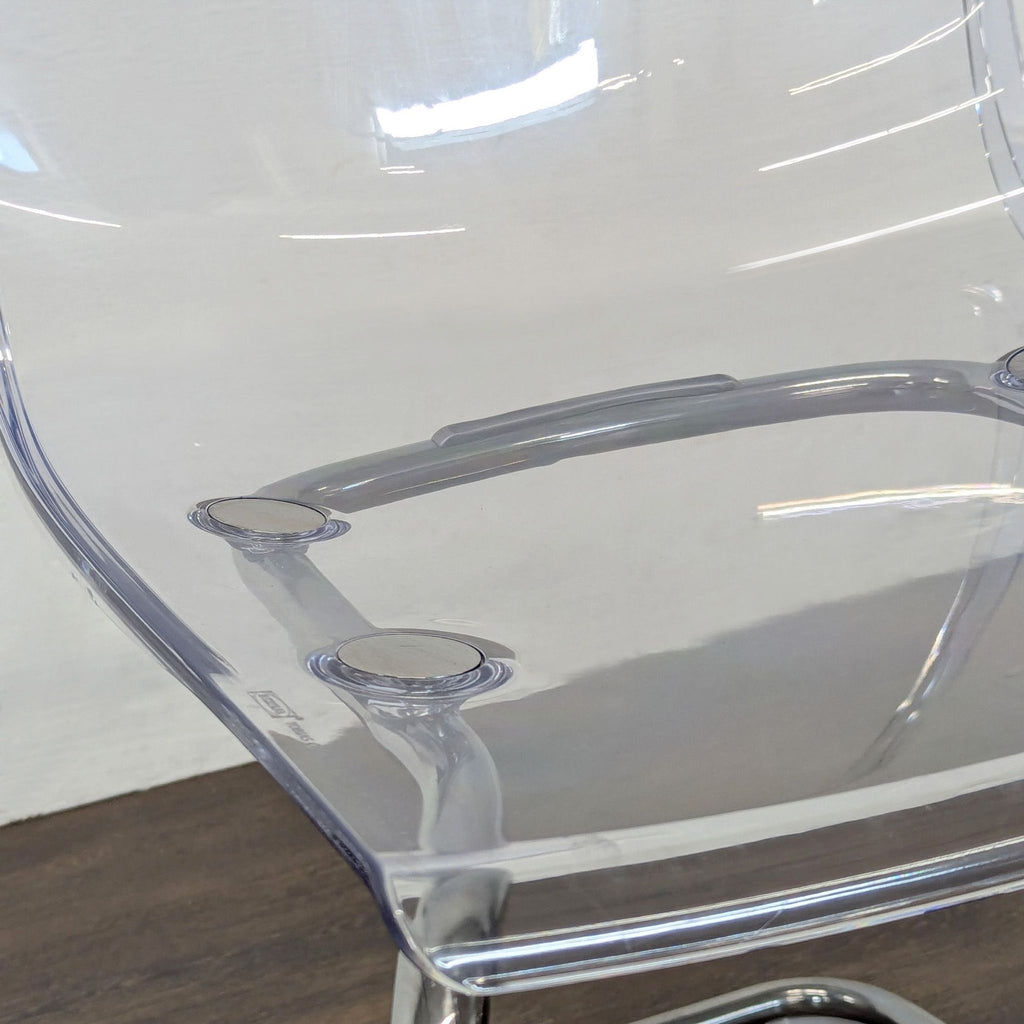 Modern Glass Dining Set with 4 IKEA Tobias Clear Acrylic Chairs and Metal Frame - Accepted Offer (25.00% discount)