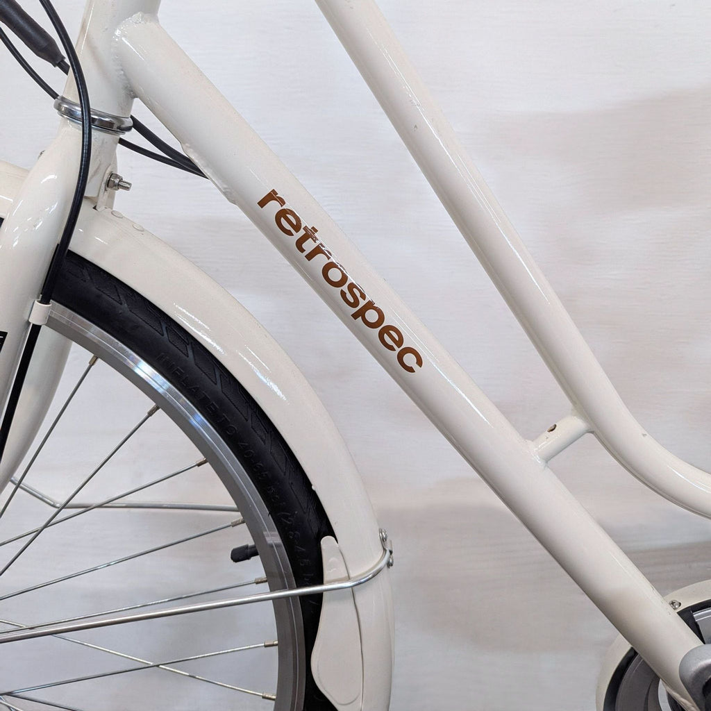 Retrospec Electric City Bike - Step-Through Frame with Rear Rack