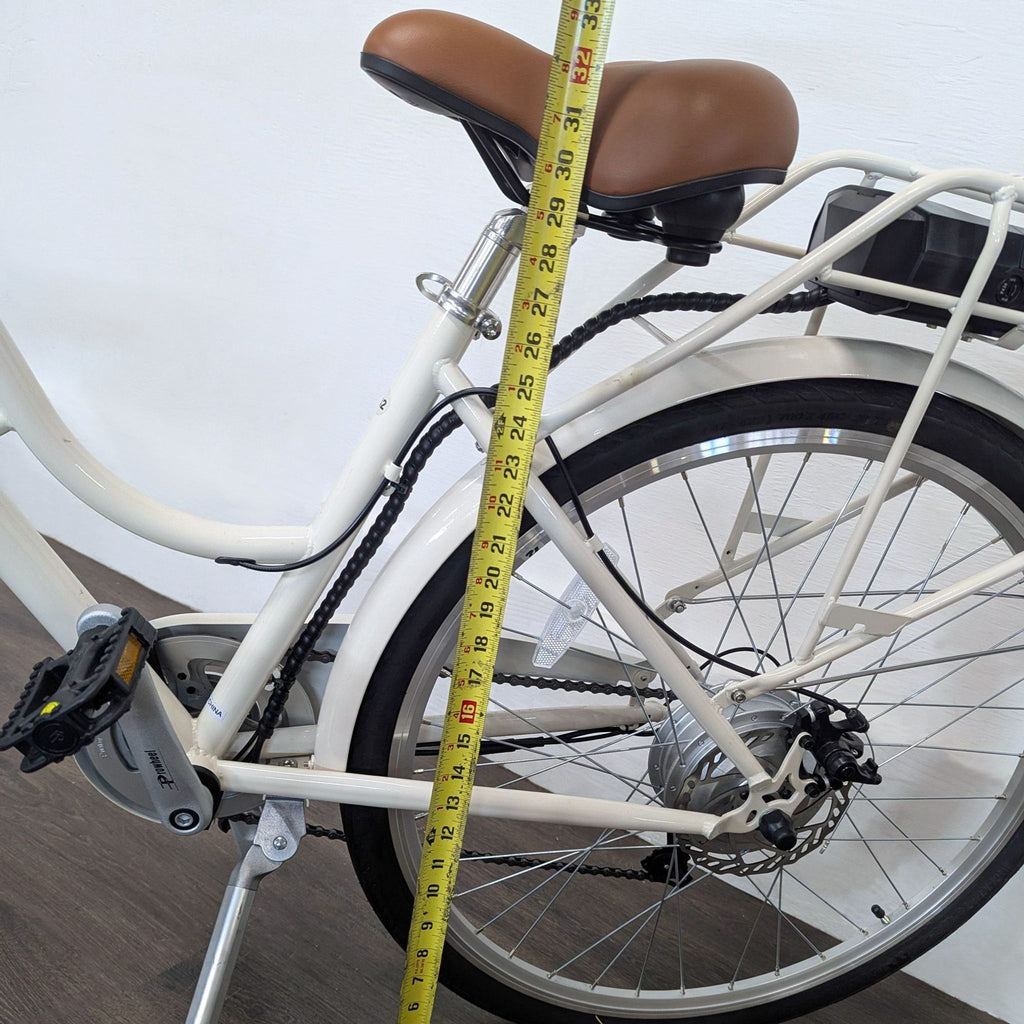 Retrospec Electric City Bike - Step-Through Frame with Rear Rack