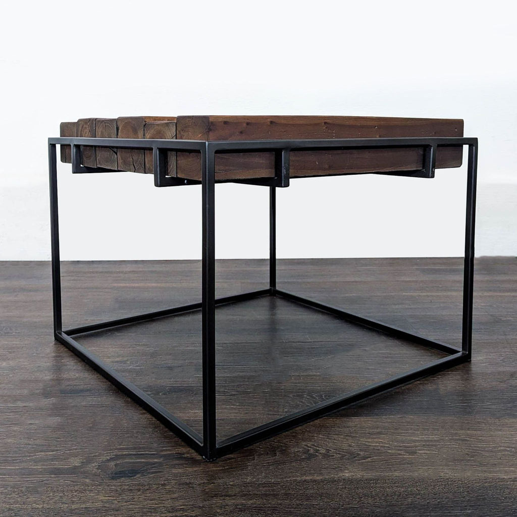 2. Modern rectangular dining table by West Elm made from reclaimed wood.  