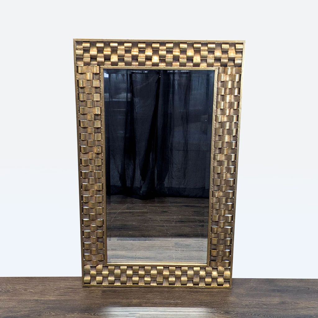 1. Ornate Wisteria mirror with carved frame, reflecting elegant craftsmanship, categorized under Mirror.  