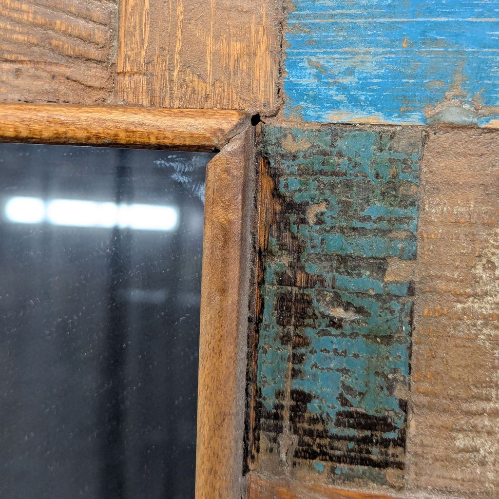 Reclaimed Wood Patchwork Frame Mirror