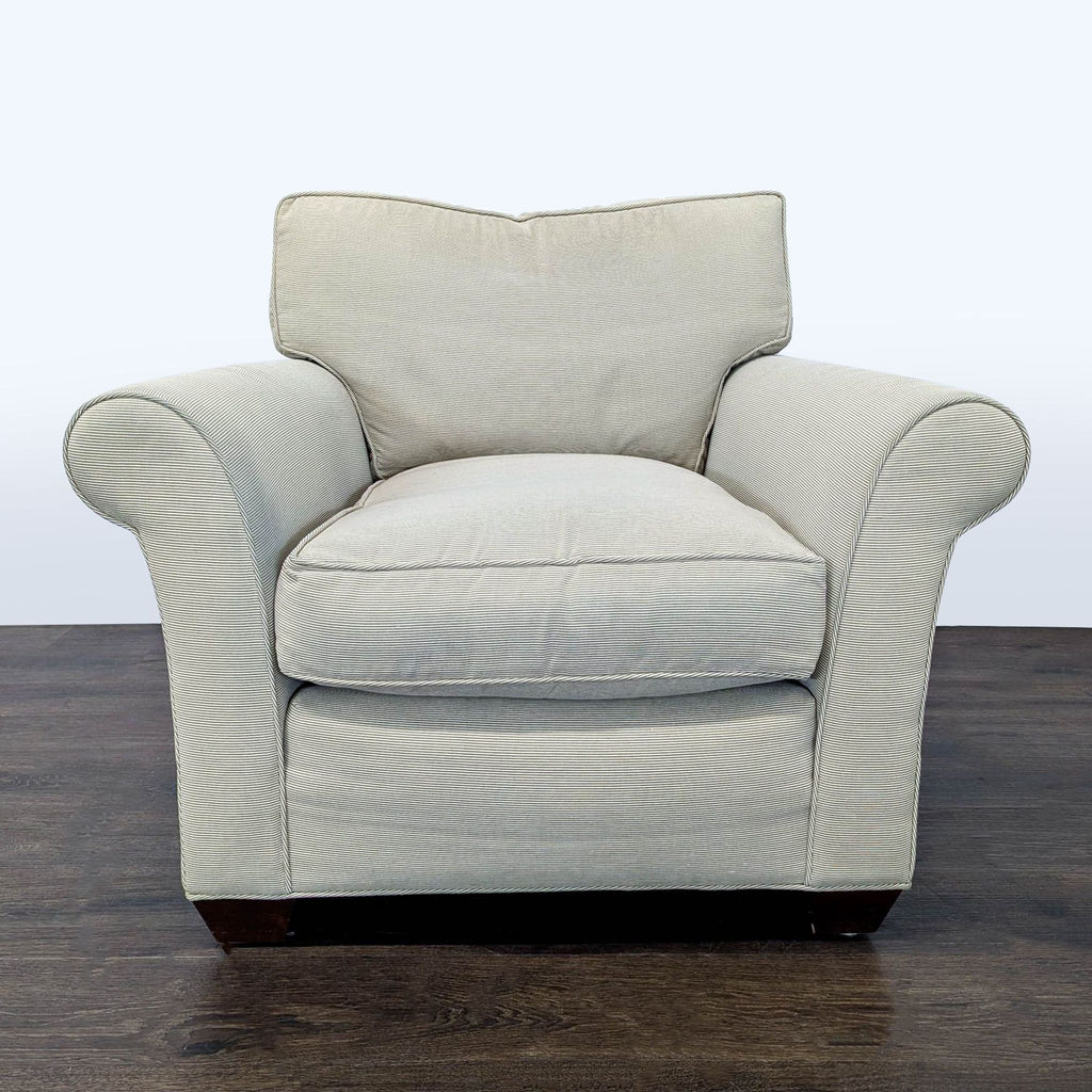 Comfy Lounge Chair with Matching Ottoman - Light Sage