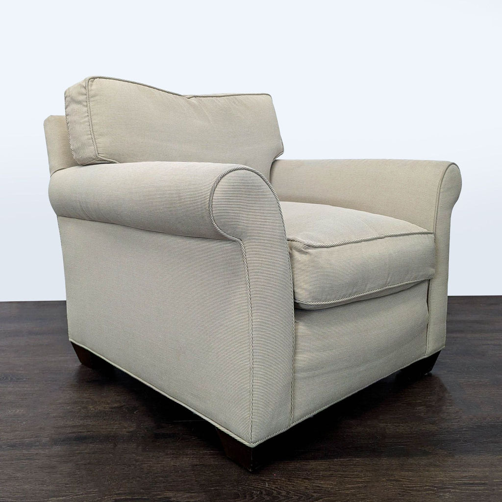 Comfy Lounge Chair with Matching Ottoman - Light Sage
