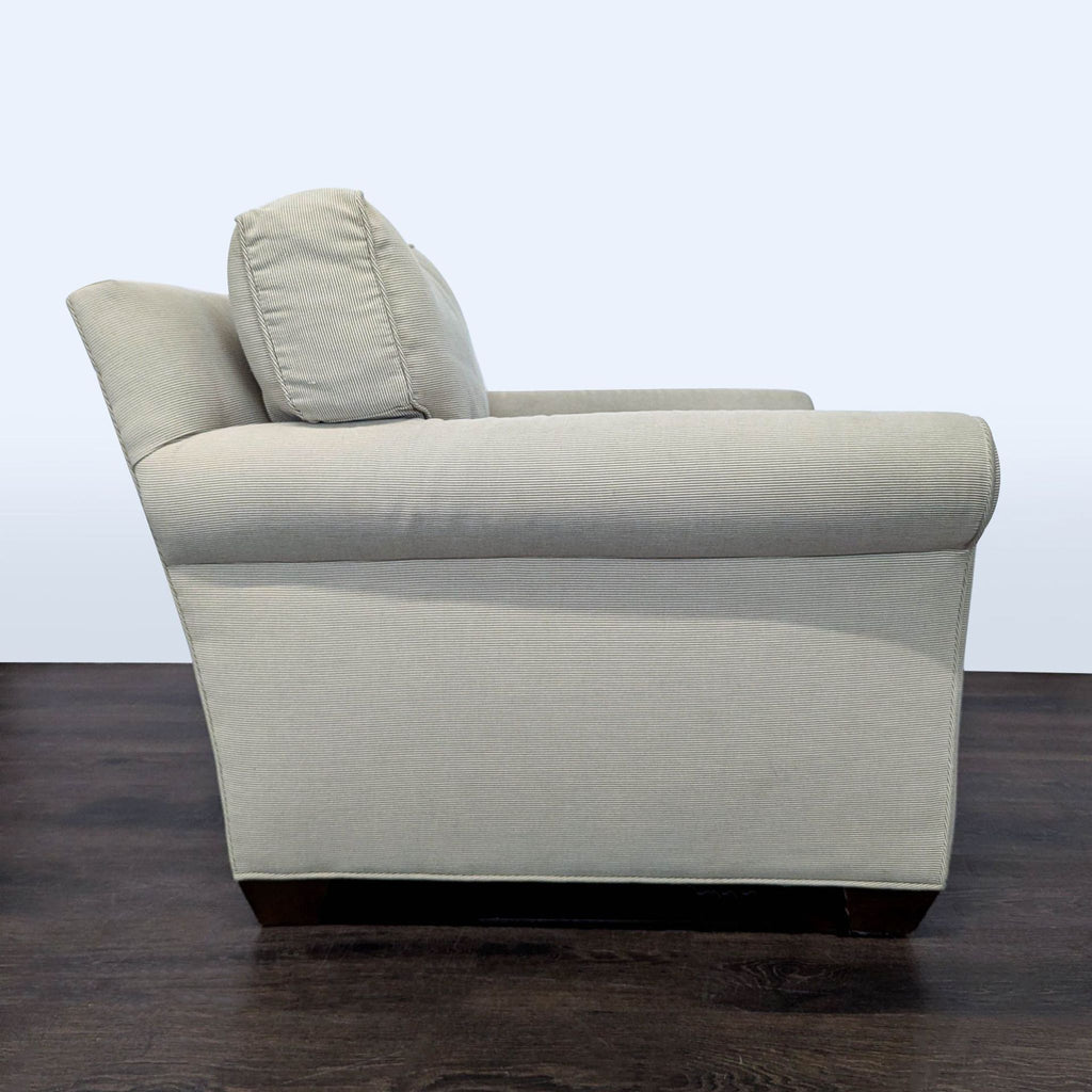 Comfy Lounge Chair with Matching Ottoman - Light Sage