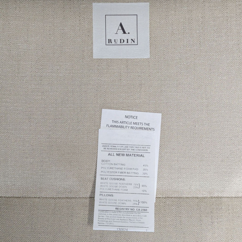 A. Rudin No. 688 Modern Lounge Chair in Cream Fabric - Accepted Offer (25.00% discount)