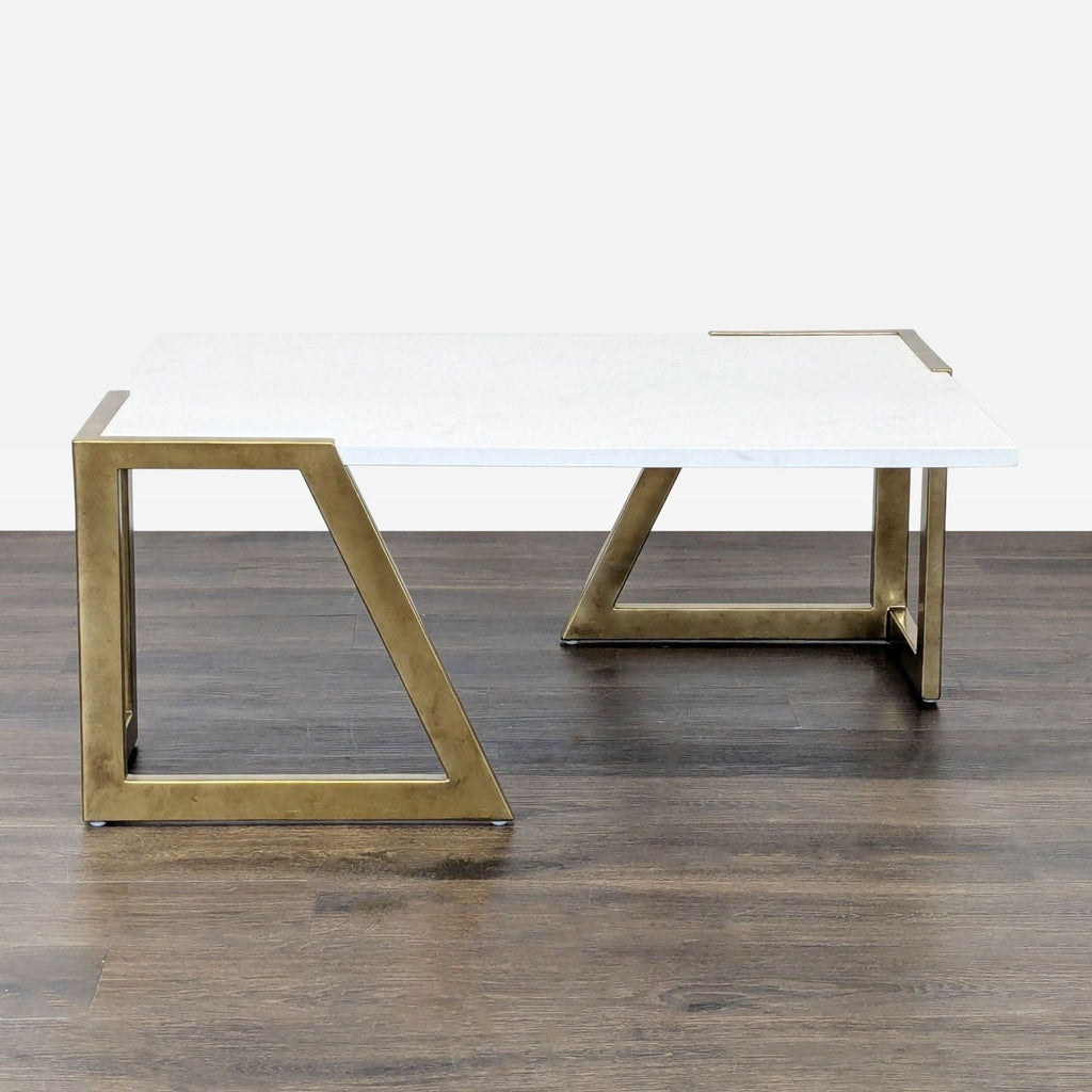 Century Furniture Faux Stone Top Coffee Table