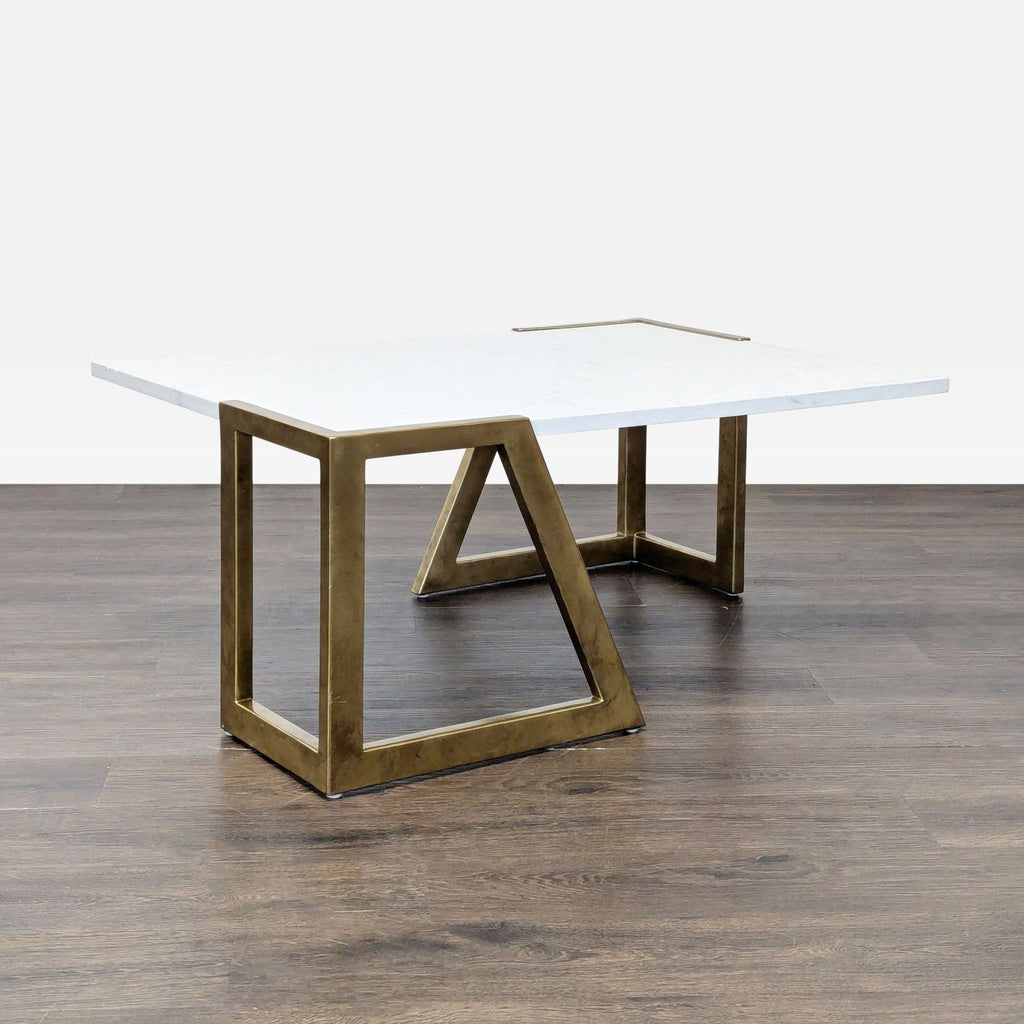 Century Furniture Faux Stone Top Coffee Table